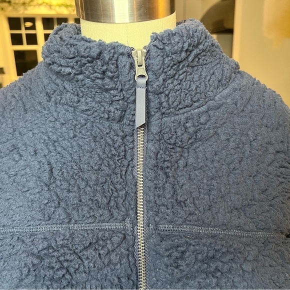 Elodie Fleece Lined Pullover Teddy Jacket Pullover Quarter Zip Dark Blue XL - Picture 6 of 11